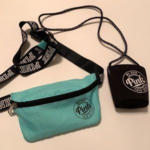 Pink Fanny pack and Koozie